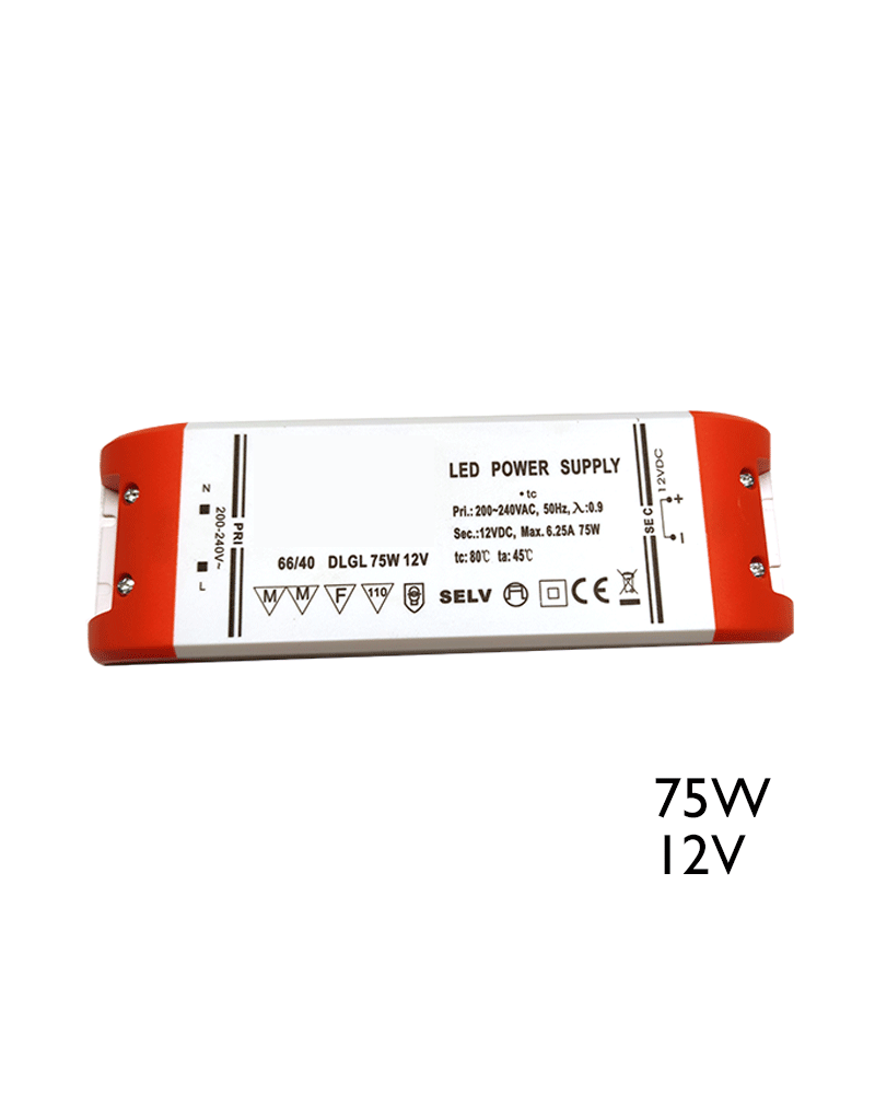 75W 12V LED driver for parallel LED connection