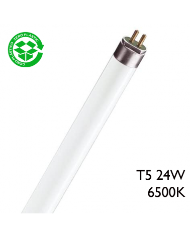 Tubo fluorescente trifósforo 24W T5 54,9cm 6500K F24T5/865 Luz día