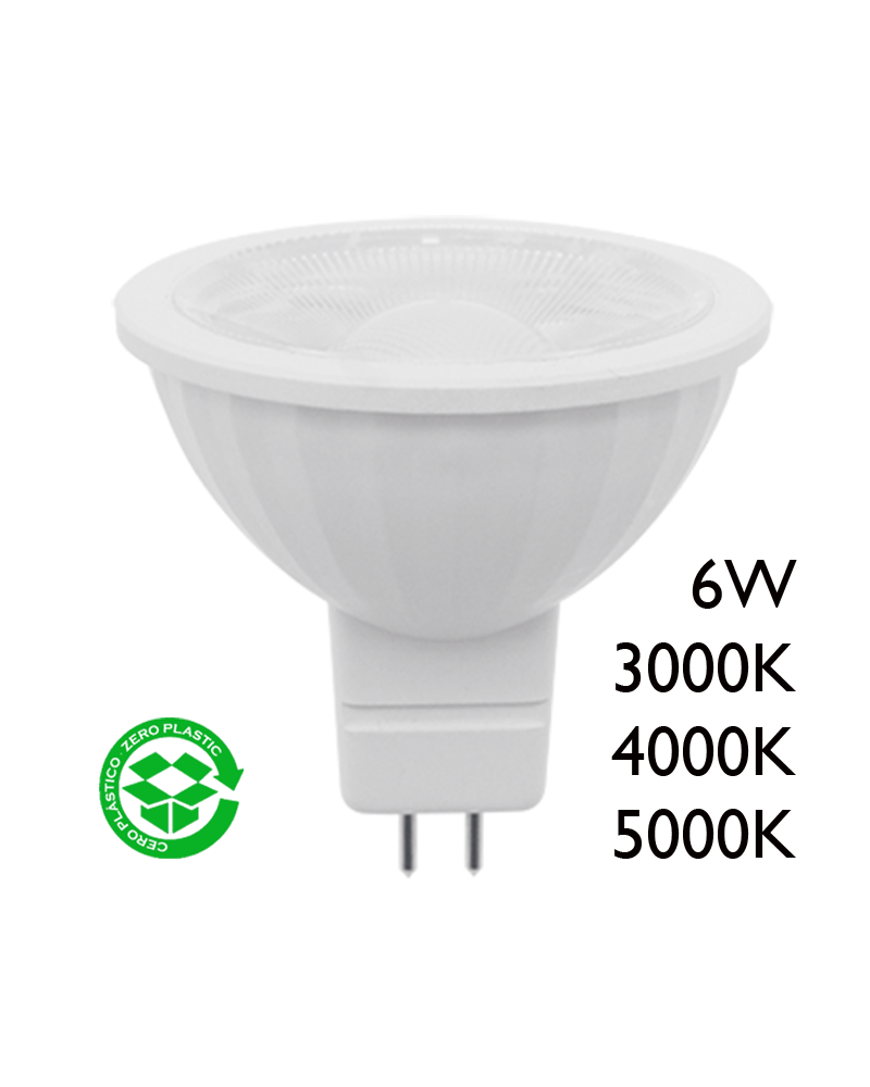 Lámpara LED dicroica GU5.3 / MR16 6W 12V 120º 500Lm