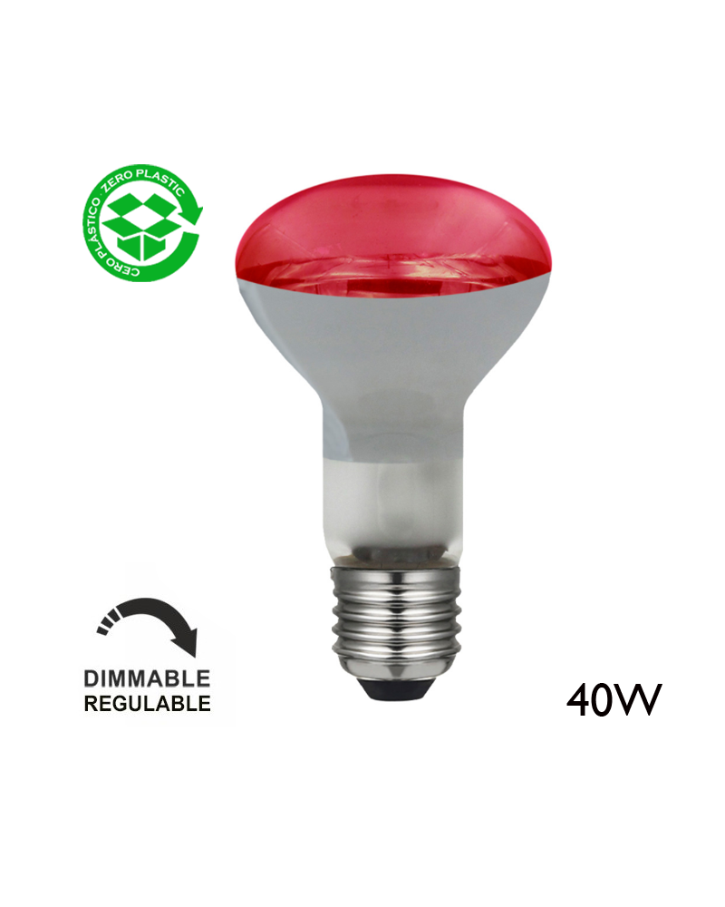 Color incandescent reflector bulb 40W E27 R63 63mm