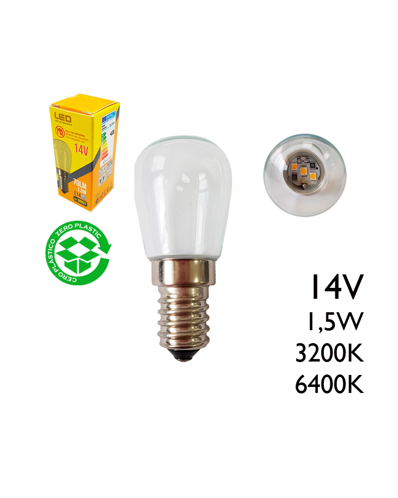 LED cauldron bulb 14V E14 1.5W 70Lm