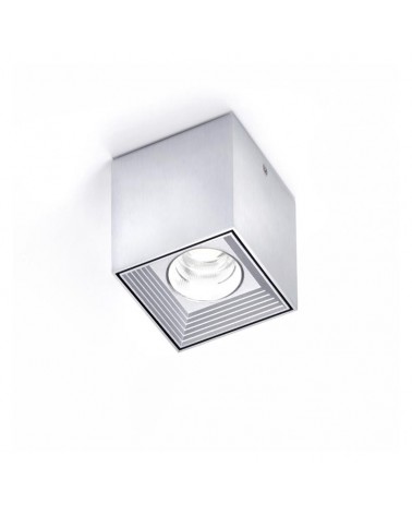 Foco cubico 8cm aluminio tapa decorativa LED 9,3W 2700K 665Lm regulable