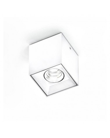 Foco cubico 8cm aluminio tapa decorativa LED 9,3W 2700K 665Lm regulable