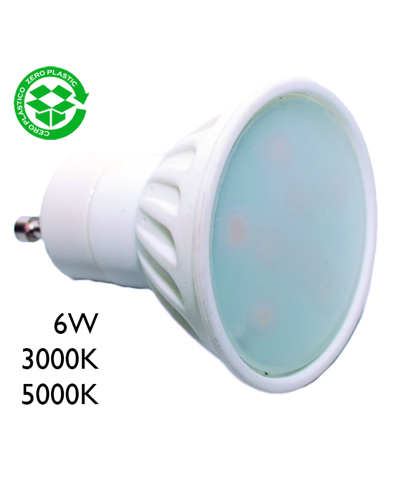 Dichroic Ceramic LED Spot 6W GU10 120º 550Lm