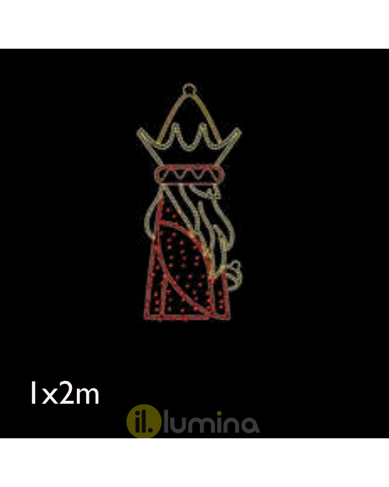 LED Christmas GASPAR Magician King figure 1x2,20 meters suitable for outdoor