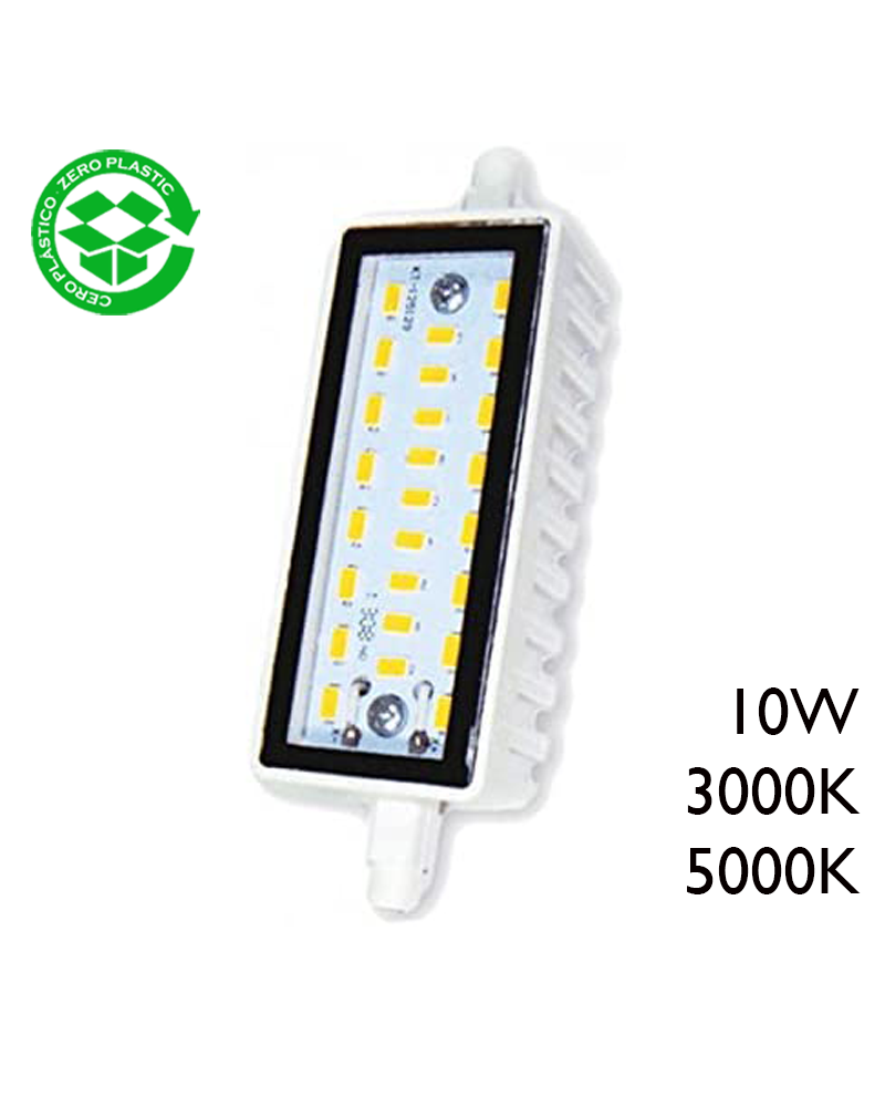 Bombilla lineal 118 mm. LED 10W R7S 360º 1000 Lm rectangular