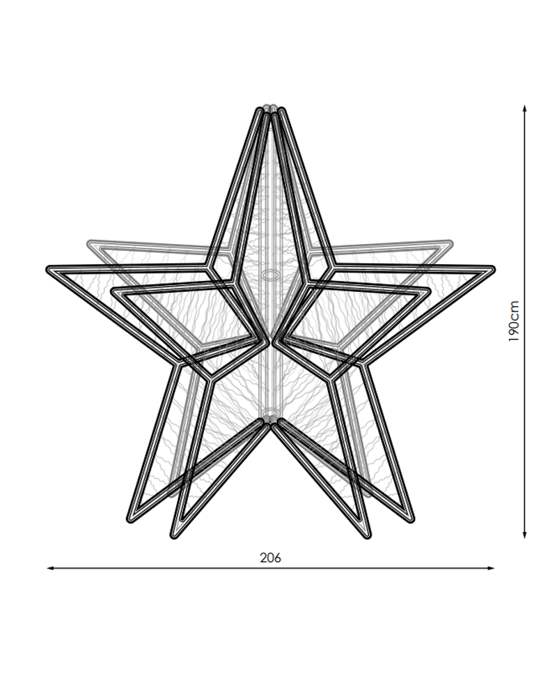 3d star sketch