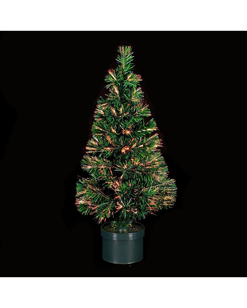 Árbol de Navidad verde de 150cm de fibra óptica